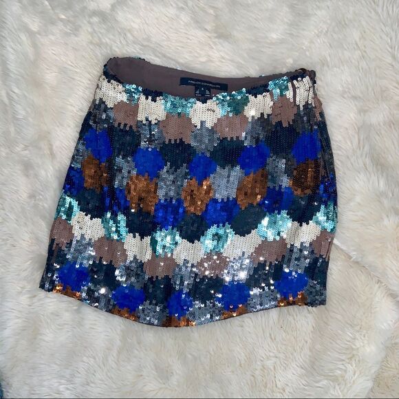 French Connection Multicolor Sequin Skirt - Picture 1 of 4